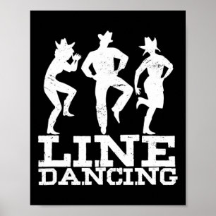 Linedance Dancer Dancer Music Western Geschenk Poster