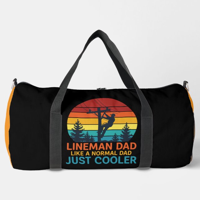 Lineman Dad Like Normal Just Cooler Duffle Bag (Vorderseite)