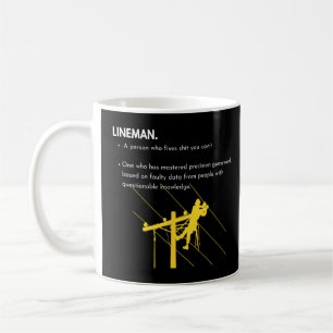 Lineman Definition mit Pole Climber für Linemen S Kaffeetasse