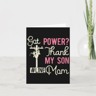 Lineman Electric Mom hat Strom bekommen dank Sohn Karte