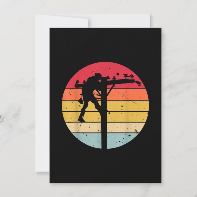 Lineman Electrician Gift Mitteilungskarte (Vorderseite)