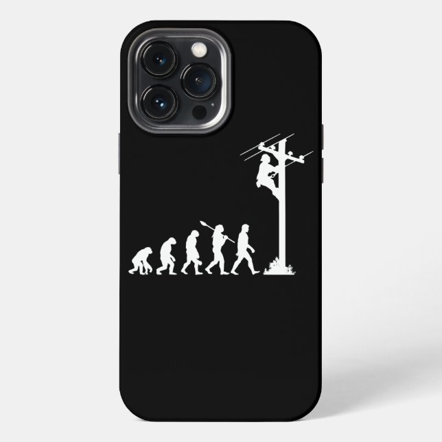 lineman evolution electrician lineman  iPhone hülle (Rückseite)