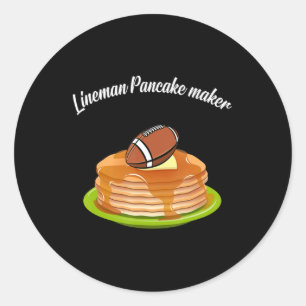 Lineman Pancake maker Football Runder Aufkleber
