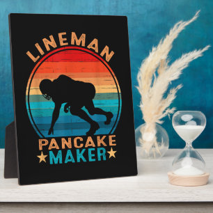 Lineman Pfannkuchen-Macher - American Football Fotoplatte