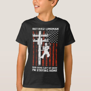 Lineman Rente 4. Juli Funny Novelty Man W T-Shirt