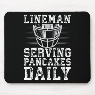 Lineman Serving Pancakes Daily Football Lineman Mousepad