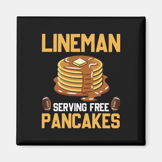 Lineman Serving Pancakes Daily Offensive Magnet (Vorne)