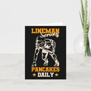 Lineman Serving Pancakes Täglich Funny Football Pl Karte