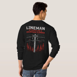Lineman Spaß: Die Polen wie ein Bergsteiger T-Shirt