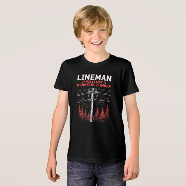 Lineman Spaß: Die Polen wie ein Bergsteiger Tri-Blend Shirt (Vorderseite voll)