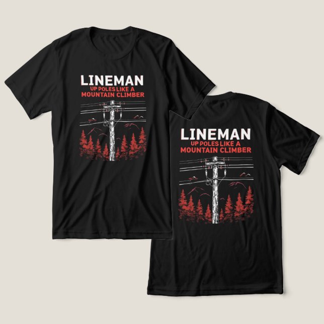 Lineman Spaß: Die Polen wie ein Bergsteiger Tri-Blend Shirt (Design vorne & hinten)