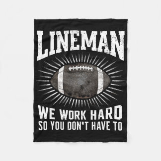 Lineman wir arbeiten hart, also musst du nicht Spo Fleecedecke