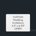 LINEN 6.25" x 4.5" Einladung zur Hochzeit<br><div class="desc">Custom Personalisiert LINEN 6.25" x 4.5" Hochzeitseinladung mit abgerundeten Ecken,  Ein wunderbar elegantes Papier für traditionelle Hochzeiten und besondere Anlässe. Die subtile Leinenprägung verleiht diesen Einladungen einen zeitlosen,  eleganten Eindruck. 100lb,  12, 5 Punkte dicke Karte. HERGESTELLT IN DEN USA</div>