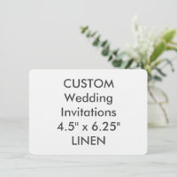 LINEN 6.25" x 4.5" Einladung zur Hochzeit
