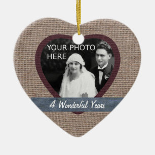 "Linen" Aussehen 4. Hochzeitsszenario Keramikornament