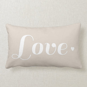 Linen Beige Liebe Lendenkissen