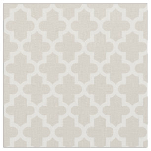 Linen Beige marokkanische Print Stoff