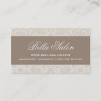 Linen Beige & Mocha Brown Elegant Vintag Damask