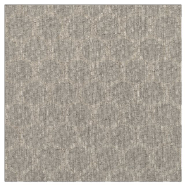 Linen Beige Mod Dots Stoff (Muster)