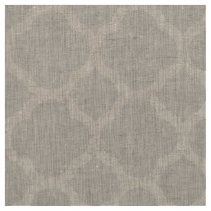 Linen Beige Moderne Quatrefolie Grosser Maßstab Stoff