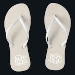 Linen Beige Preppy Script Monogram Flip Flops<br><div class="desc">BITTE KONTAKTIEREN SIE MICH VOR DER BESTELLUNG MIT IHREN MONOGRAMM-INITIALEN IN DIESER BESTELLUNG: ERSTE, LETZTE, MITTLERE. Ich werde Ihre Monografie anpassen und Ihnen den Link zu bestellen. Bitte warten Sie bis ich Ihnen den Link mit Ihrem individuellen Design geschickt habe. Niedliche Preppy drehe Sandalen personalisiert mit einem benutzerdefinierten Skript-Monogramm drehen....</div>