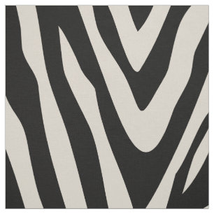Linen Beige und schwarz Zebra drucken Große Skala Stoff