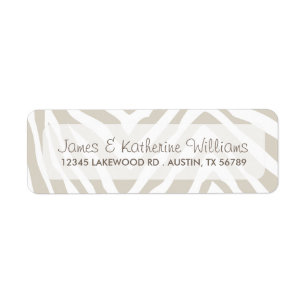 Linen Beige Zebra Animal Print Moderne Hochzeit