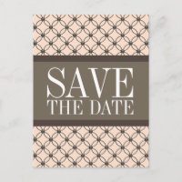 Linen Extravagantes Gitter Save the Date Postkarte