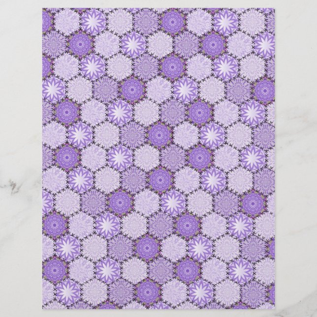 Linen Fertigpapier Patchwork lilac / lila (Vorderseite)