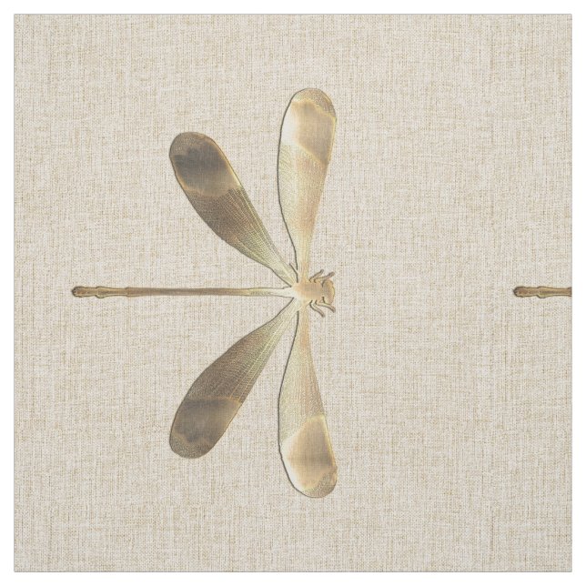 Linen Gold Dragonfly Muster Stoff (Muster)