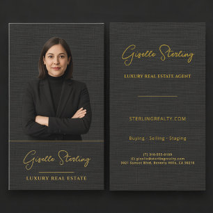Linen-Immobilien Black Gold Professional Visitenkarte