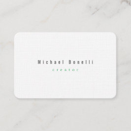 Linen Modernes, Minimalistisches Berufliches Elega Visitenkarte