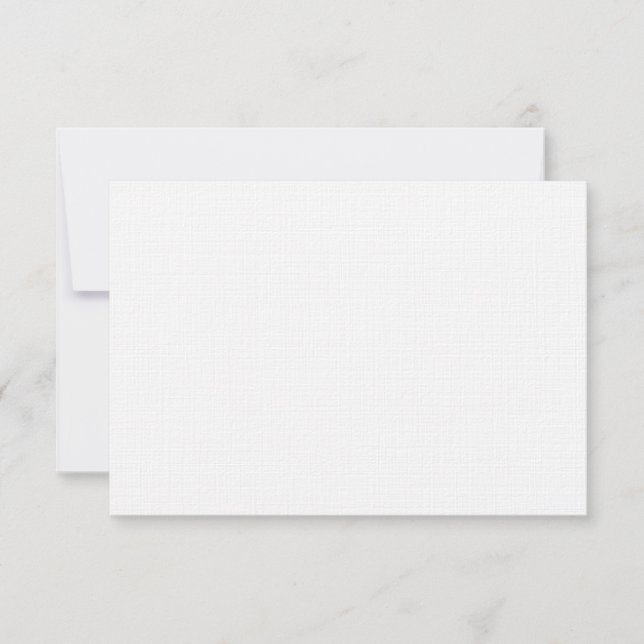 Linen Paper Wedding RSVP Response Card Karte (Vorderseite)