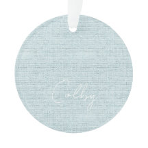 Linen Pastel Green Baby NAME Birthday Sweet