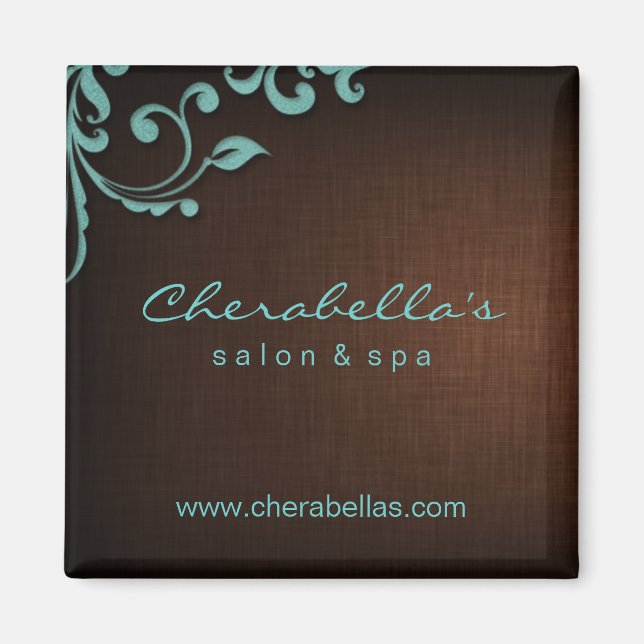 Linen Salon Wellness-Center Floral Magnet Brown Bl (Vorne)