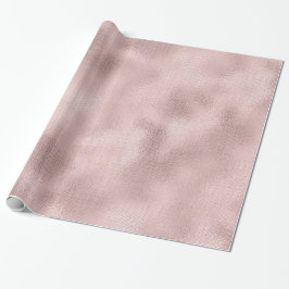 Linen Texture Rose Mauve Blush Rustikale Hütte Geschenkpapier