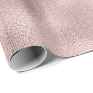 Linen Texture Rose Mauve Blush Rustikale Hütte Geschenkpapier
