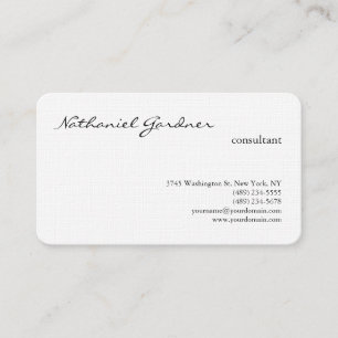 Linen Trendy Handwriting Schlicht kreativ Moderne Visitenkarte