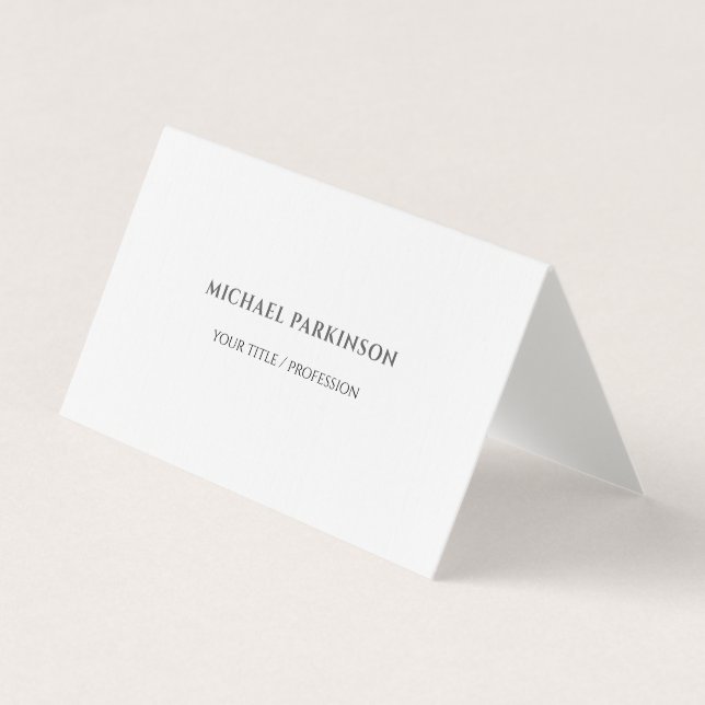 Linen Trendy Minimalistisch Beruflich Visitenkarten (Vorderseite)