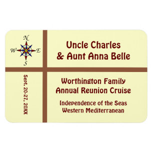 Liner Compass Gelb und Braun Tor Marker Magnet