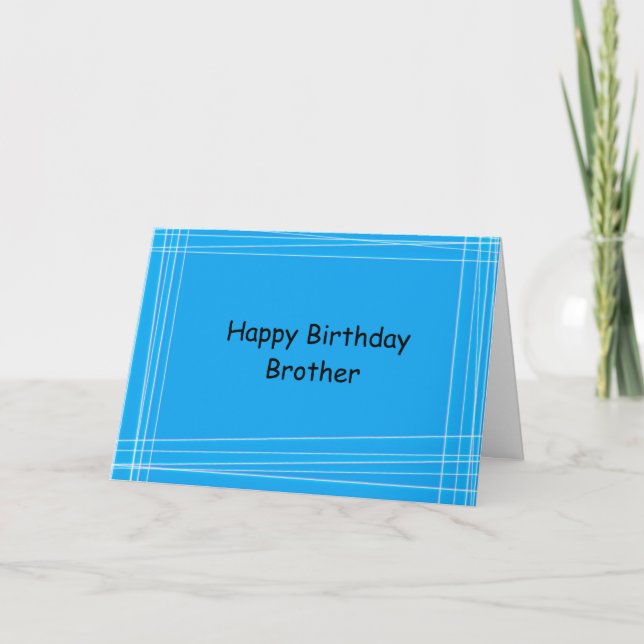 Lines Brother Birthday Card Karte (Vorderseite)
