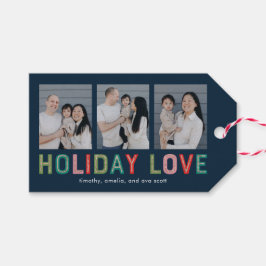 Lines Holiday Foto Weihnachtsgeschenke Tags Geschenkanhänger