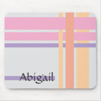 Lines in Pink and Lines in Orange Mousepad