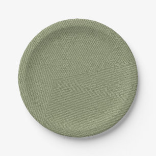 Lines Olive Green Pappteller