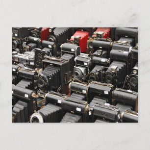 lineup alte Retrokamera Postkarte