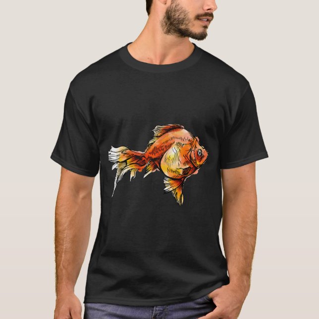 Linework Goldfisch T-Shirt (Vorderseite)