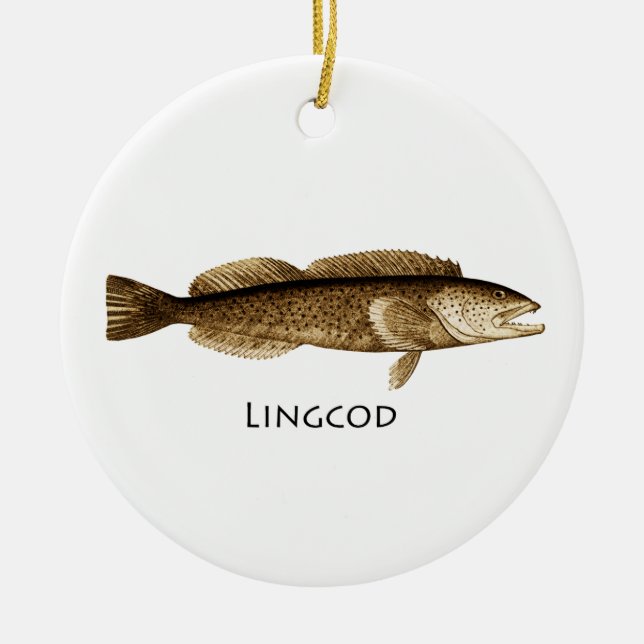 Lingcod-Logo Keramikornament (Vorne)