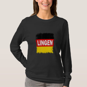 Lingen Deutschland mit deutscher Flagge T-Shirt