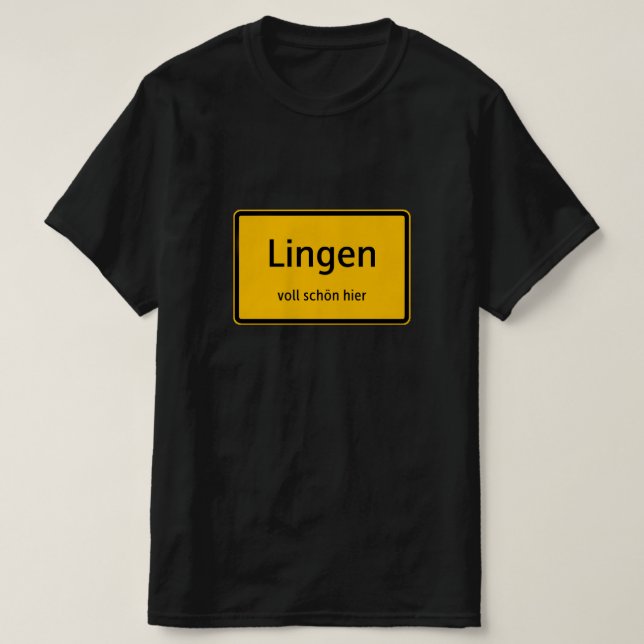 Lingen Herren Männer T-Shirt Tshirt Shirt (Design vorne)