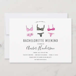 Lingerie Bachelorette Itinerary Einladung